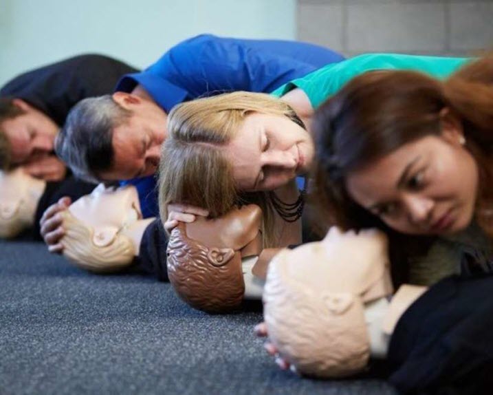 St John image People in a first aid class